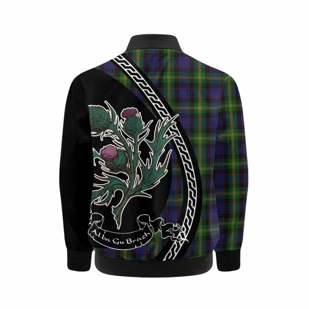 Watson Family Crest Tartan Kid Bomber Jacket Alba Thistle Inspired - Tartan Vibes Clothing