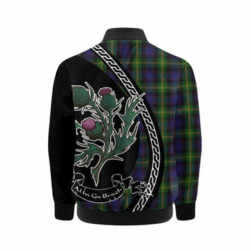 Watson Family Crest Tartan Kid Bomber Jacket Alba Thistle Inspired