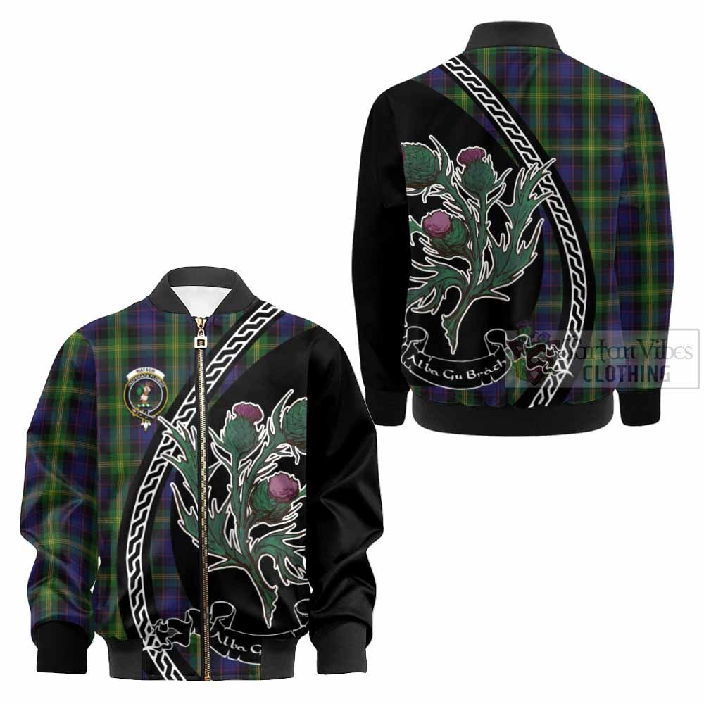 Watson Family Crest Tartan Kid Bomber Jacket Alba Thistle Inspired - Tartan Vibes Clothing