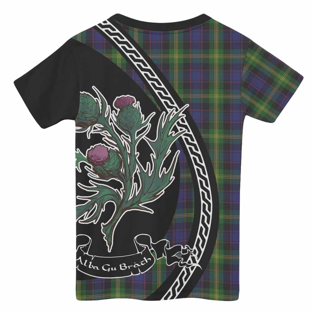 Watson Family Crest Tartan Kid T-shirt Alba Thistle Inspired - Tartan Vibes Clothing