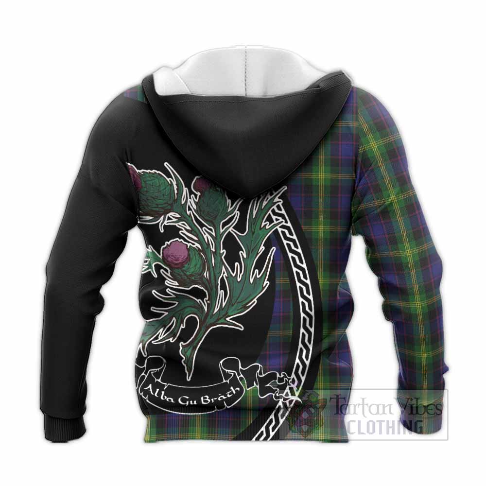 Watson Family Crest Tartan Knitted Hoodie Alba Thistle Inspired - Tartan Vibes Clothing