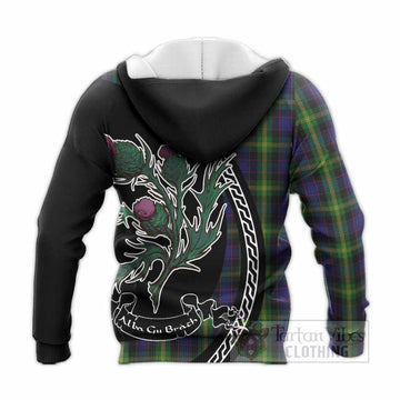 Watson Family Crest Tartan Knitted Hoodie Alba Thistle Inspired