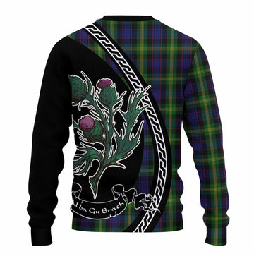 Watson Family Crest Tartan Knitted Sweater Alba Thistle Inspired