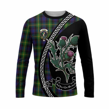 Watson Family Crest Tartan Long Sleeve T-Shirt Alba Thistle Inspired - Tartan Vibes Clothing