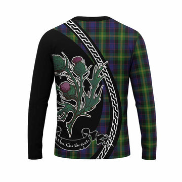 Watson Family Crest Tartan Long Sleeve T-Shirt Alba Thistle Inspired - Tartan Vibes Clothing
