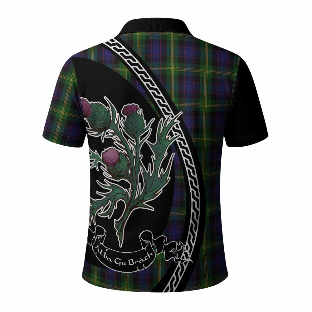 Watson Family Crest Tartan Polo Shirt Alba Thistle Inspired - Tartan Vibes Clothing