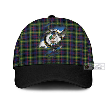 Watson Modern Tartan Classic Cap with Family Crest In Me Style