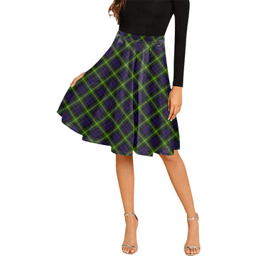 Watson Modern Tartan Melete Pleated Midi Skirt