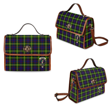 watson-modern-tartan-leather-strap-waterproof-canvas-bag-with-family-crest