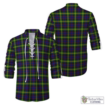 Watson Modern Tartan Men's Scottish Traditional Jacobite Ghillie Kilt Shirt