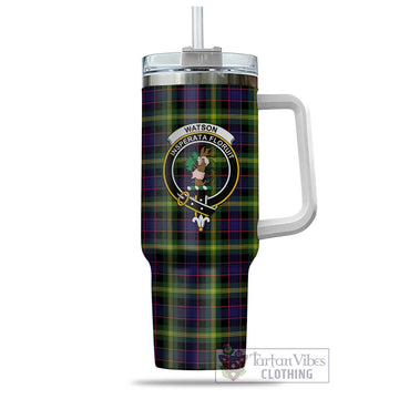 Watson Modern Tartan and Family Crest Tumbler with Handle