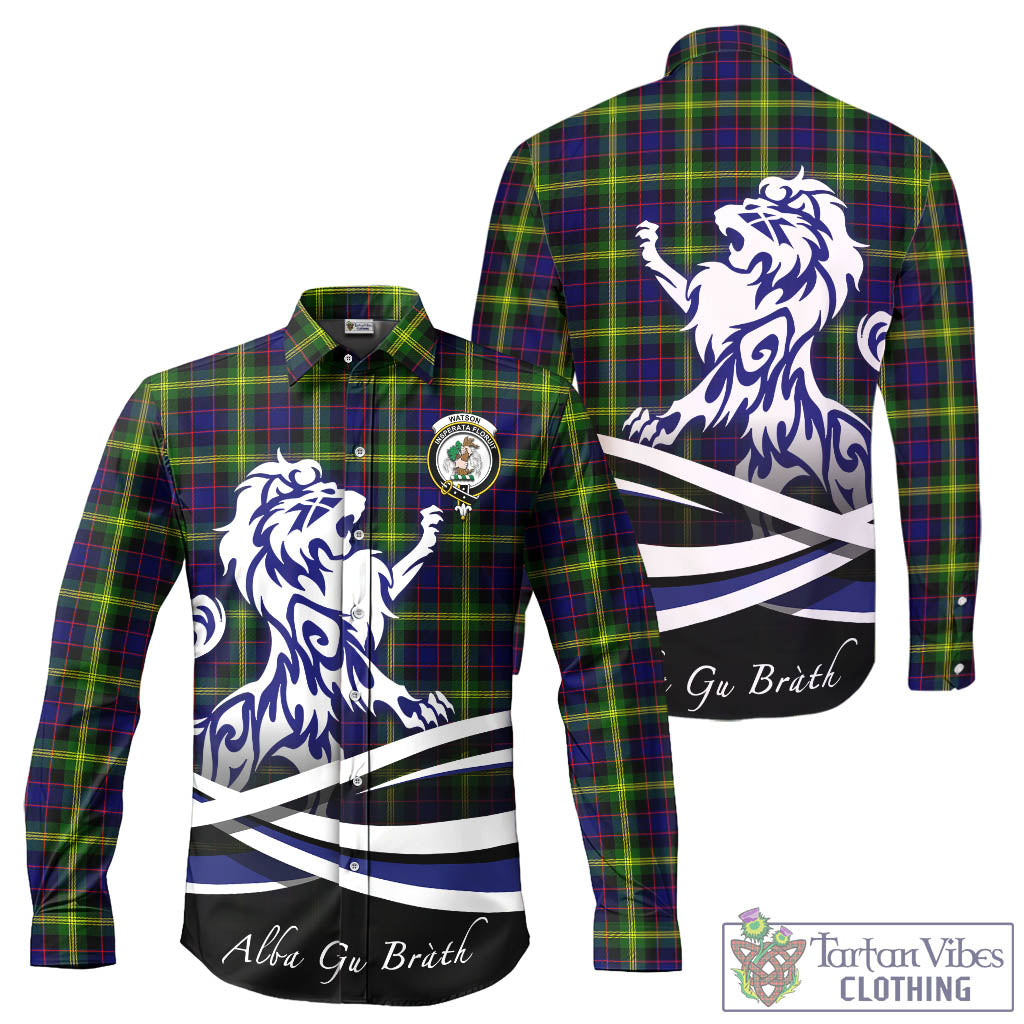 watson-modern-tartan-long-sleeve-button-up-shirt-with-alba-gu-brath-regal-lion-emblem
