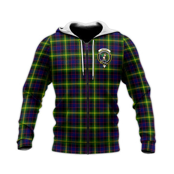 Watson Modern Tartan Knitted Hoodie with Family Crest