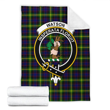 Watson Modern Tartan Blanket with Family Crest