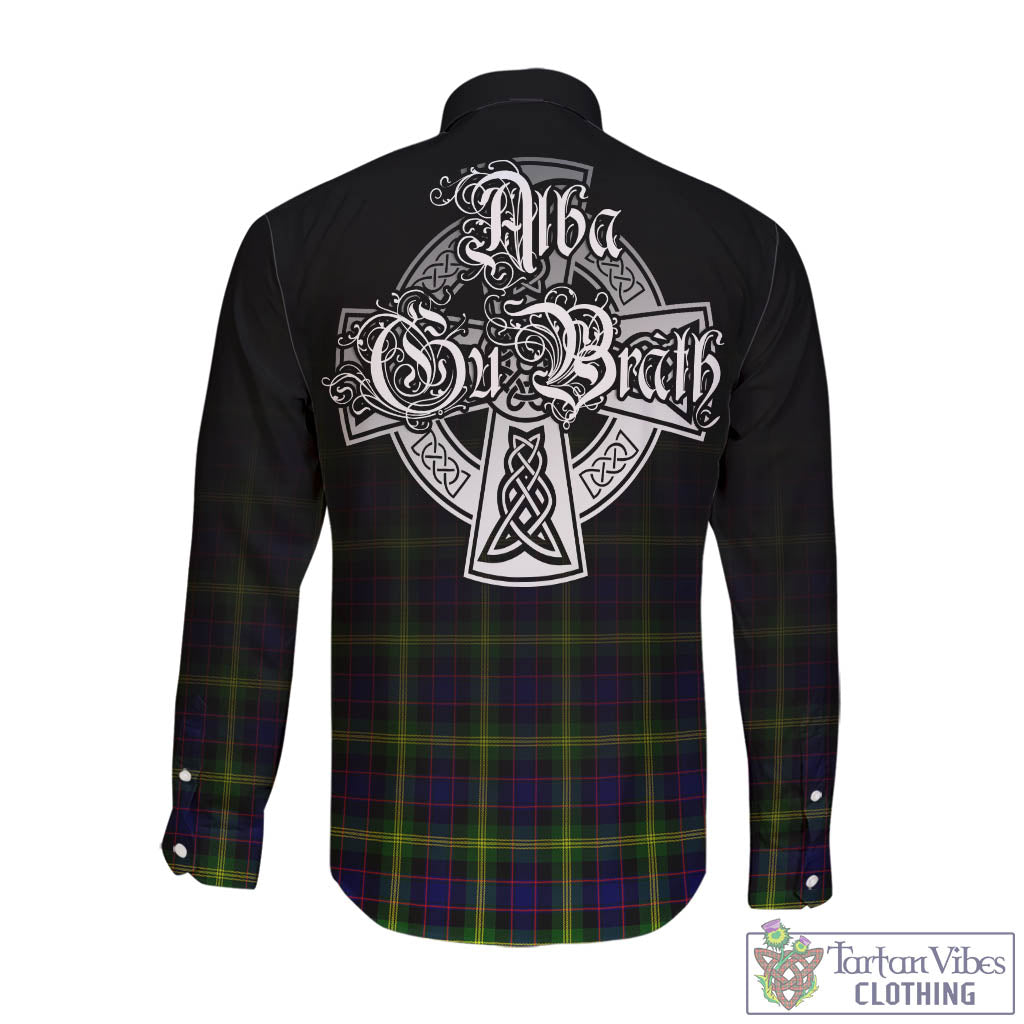 Tartan Vibes Clothing Watson Modern Tartan Long Sleeve Button Up Featuring Alba Gu Brath Family Crest Celtic Inspired