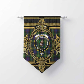 Watson Scottish Tartan Crest Gonfalon Royal Stylized