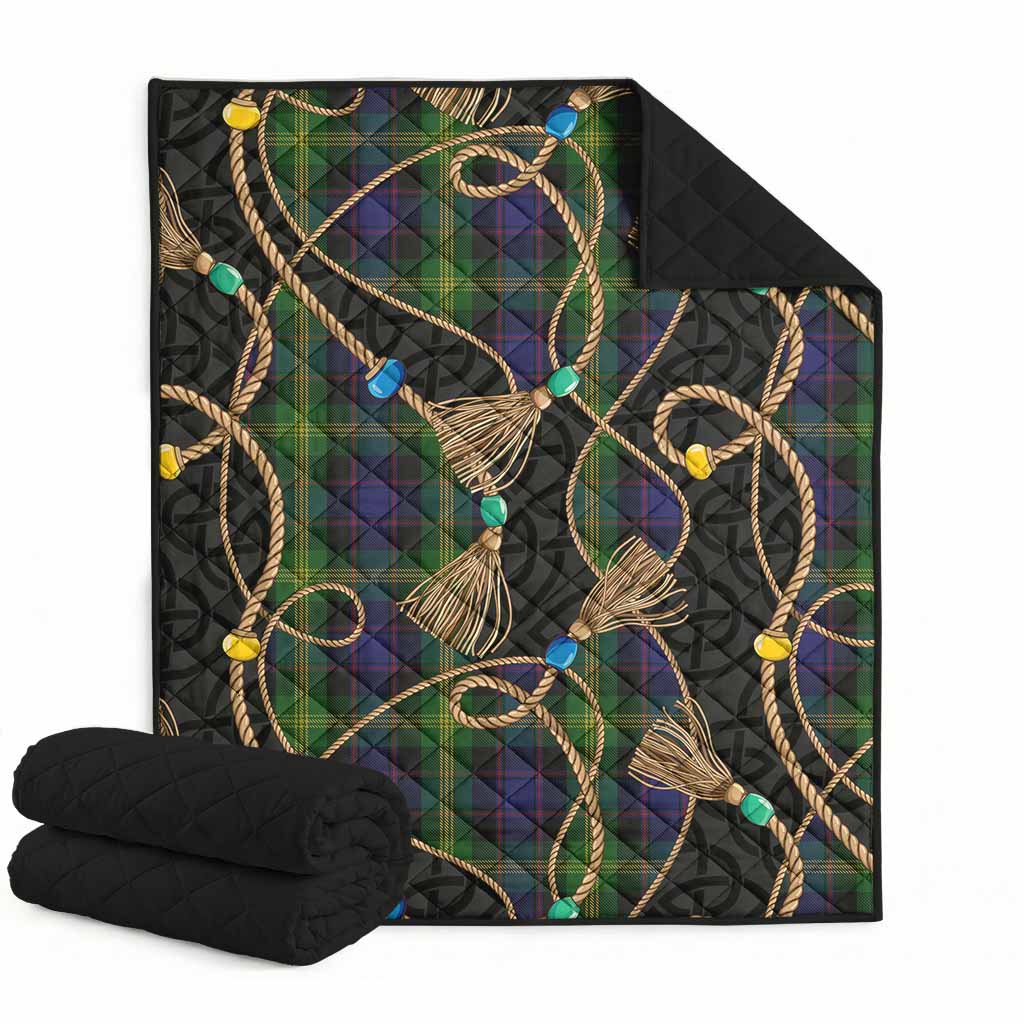 Watson Scottish Tartan Twisted Ropes Stylized Premium Quilt Super King Quilt 91" x 110" - Tartan Vibes Clothing