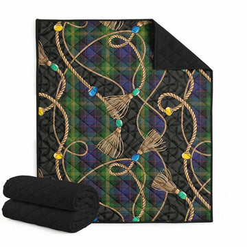 Watson Scottish Tartan Twisted Ropes Stylized Premium Quilt Super King Quilt 91" x 110" - Tartan Vibes Clothing