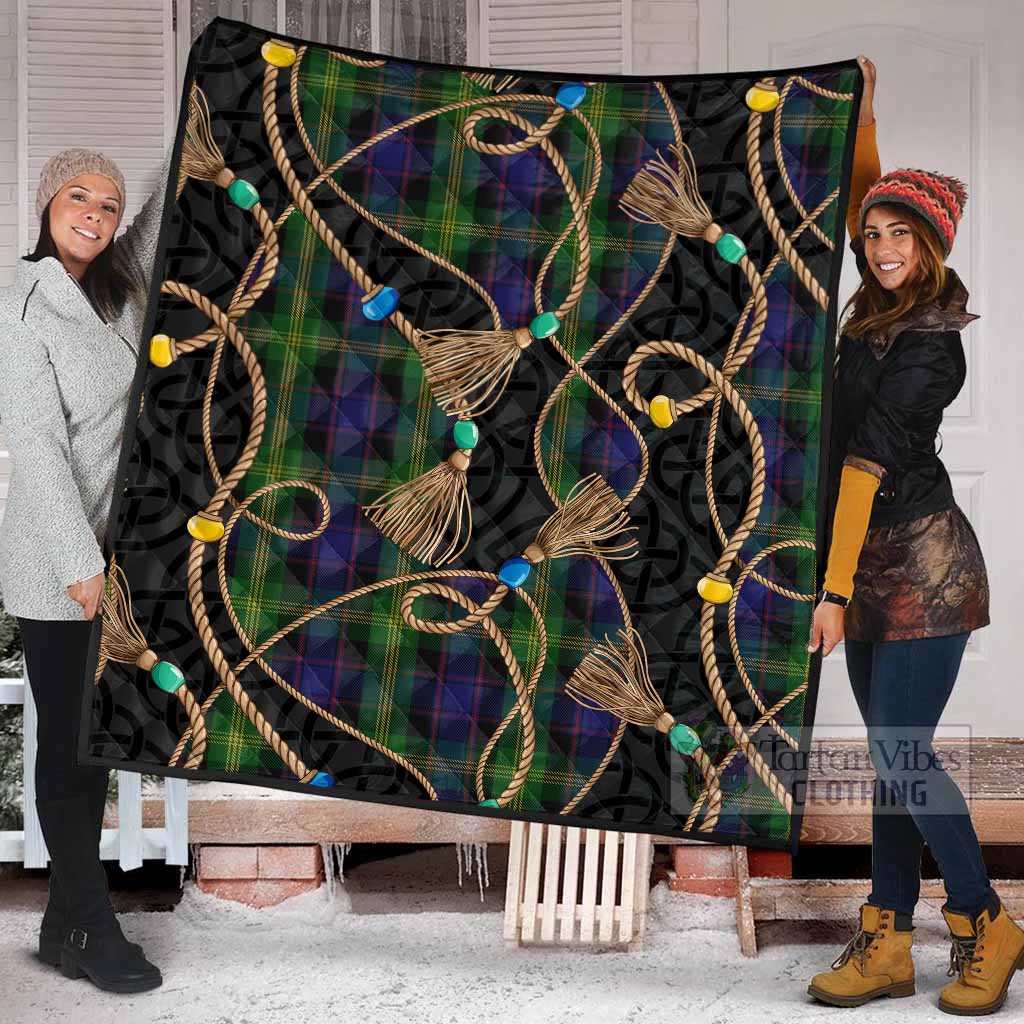 Watson Scottish Tartan Twisted Ropes Stylized Premium Quilt - Tartan Vibes Clothing