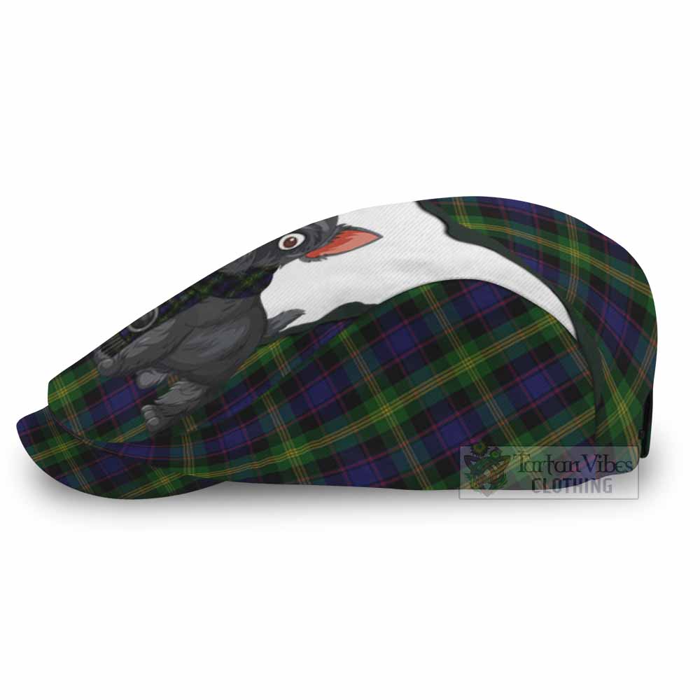 Watson Scottish Terrier Tartan Flat Cap, Jeff Cap Thistle Heritage Art - Tartan Vibes Clothing