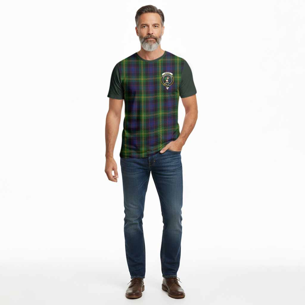 Watson Tartan Accent Cotton T-shirt with Family Crest - Tartan Vibes Clothing