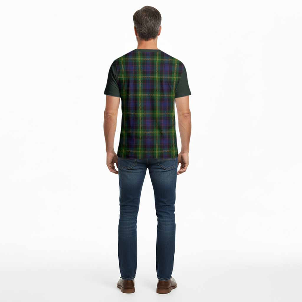 Watson Tartan Accent Cotton T-shirt with Family Crest - Tartan Vibes Clothing