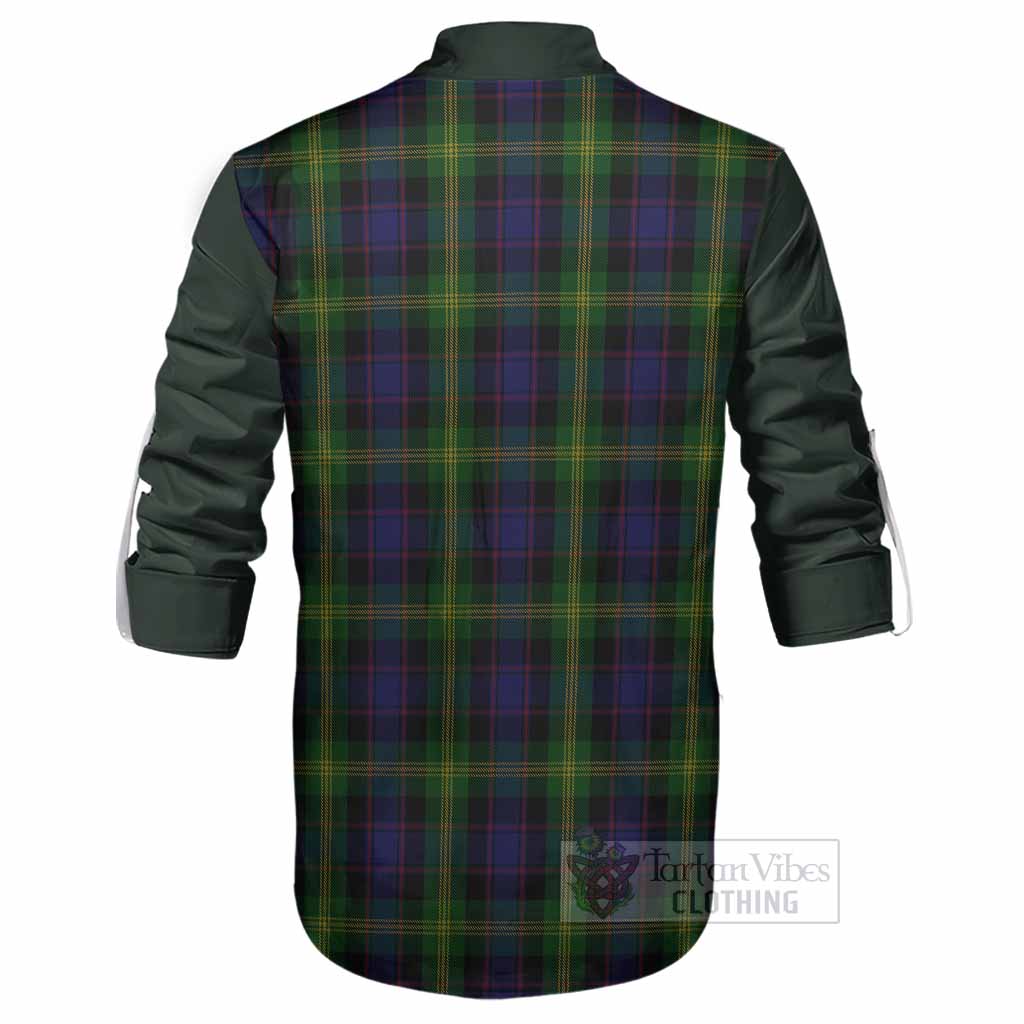 Watson Tartan Accent Ghillie Shirt with Family Crest