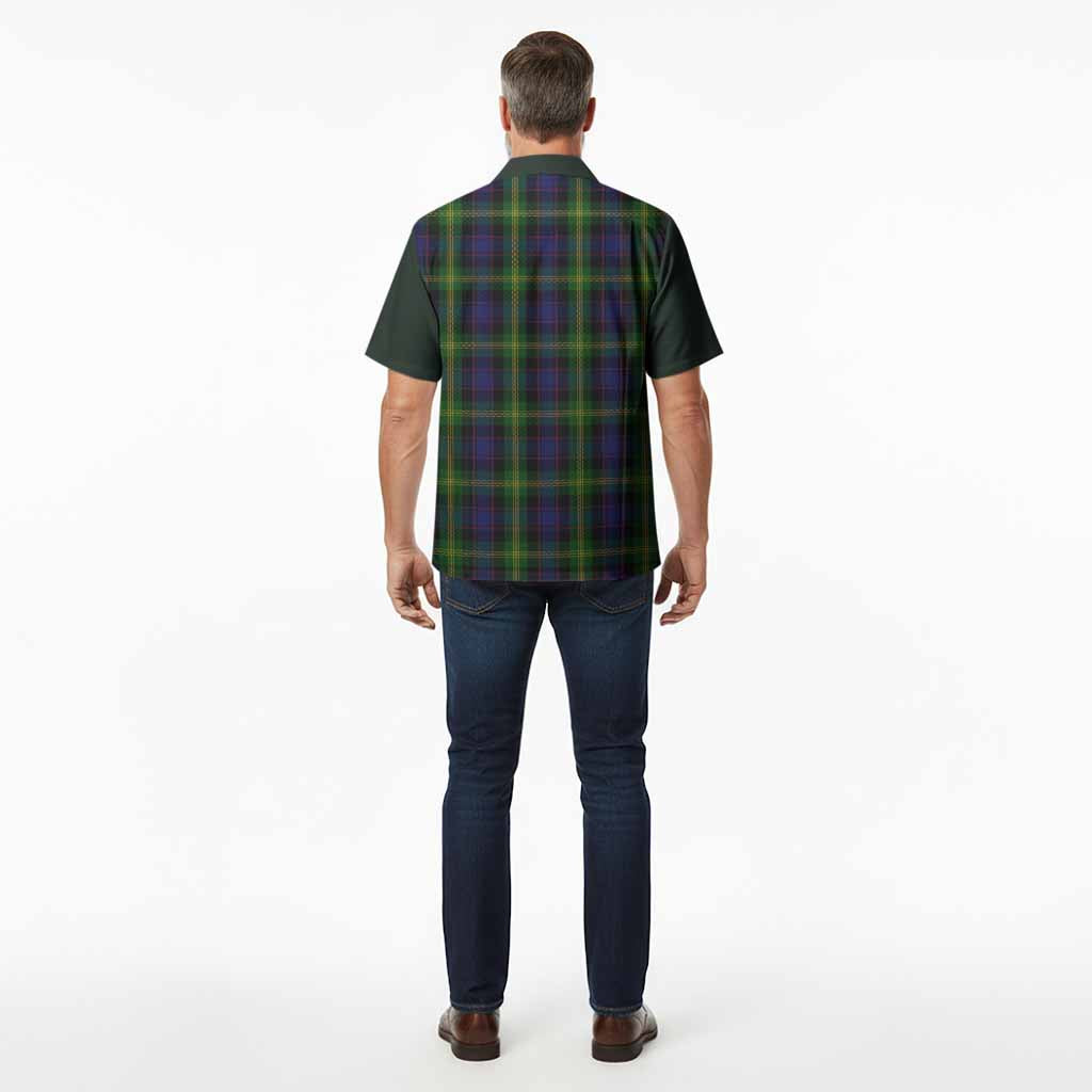 Watson Tartan Accent Hawaiian Shirt with Family Crest