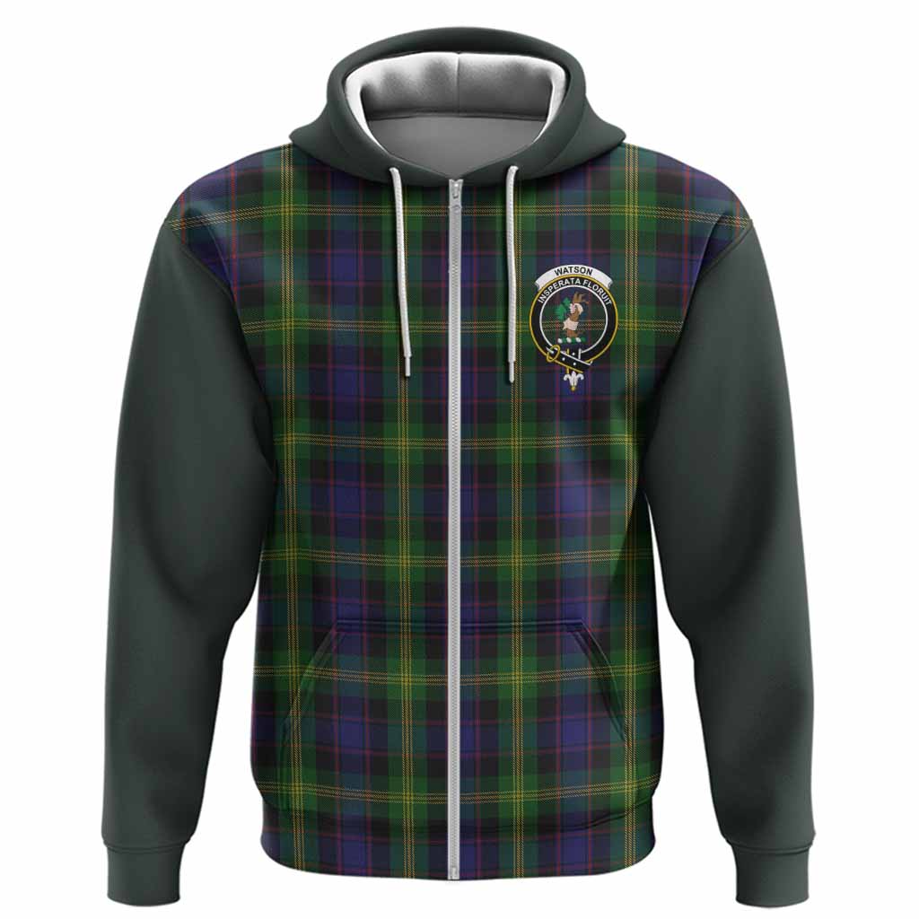 Watson Tartan Accent Hoodie with Family Crest