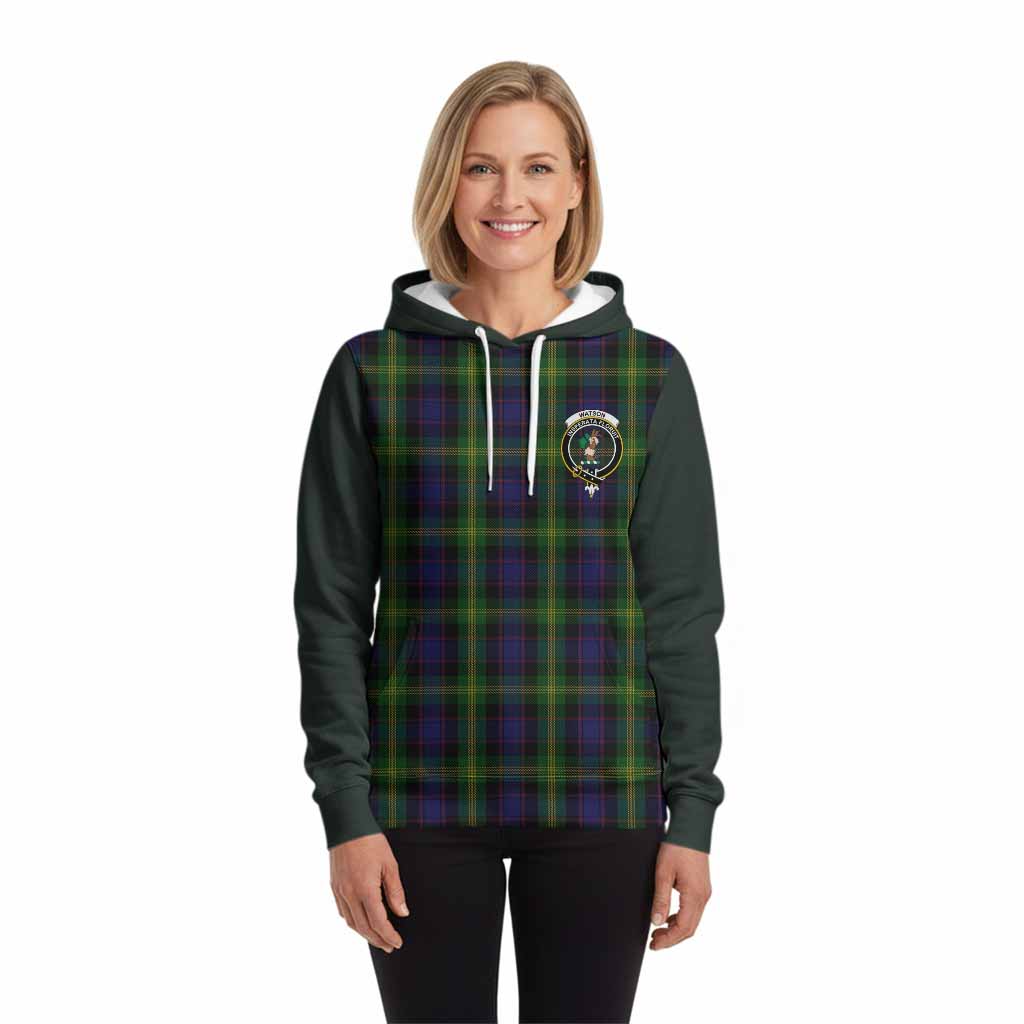 Watson Tartan Accent Hoodie with Family Crest