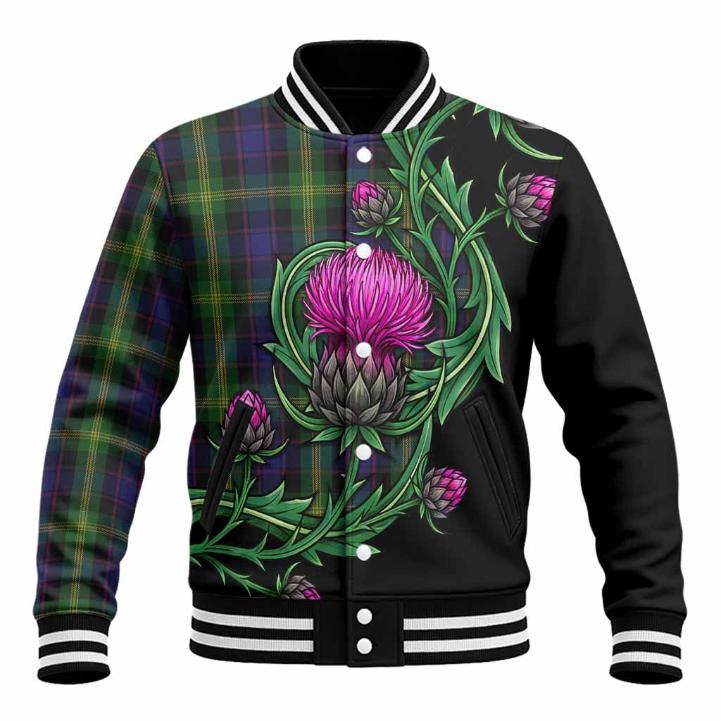 Watson Tartan Baseball Jacket Resilient Scottish Thistle Unisex - Tartan Vibes Clothing