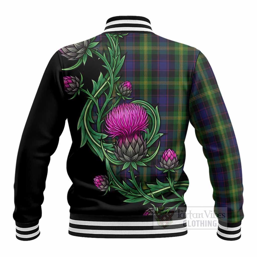 Watson Tartan Baseball Jacket Resilient Scottish Thistle - Tartan Vibes Clothing