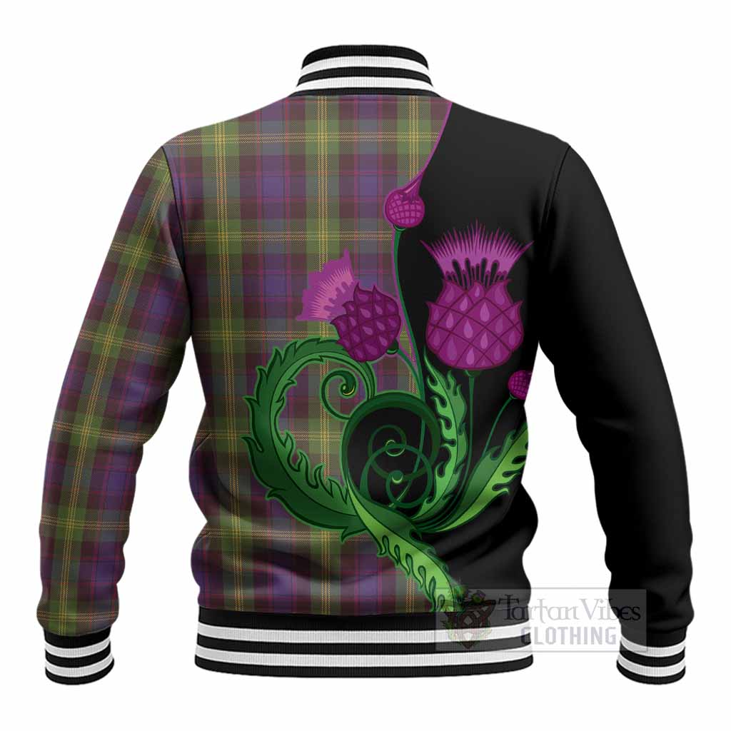 Watson Tartan Baseball Jacket Traditional Scottish Thistle