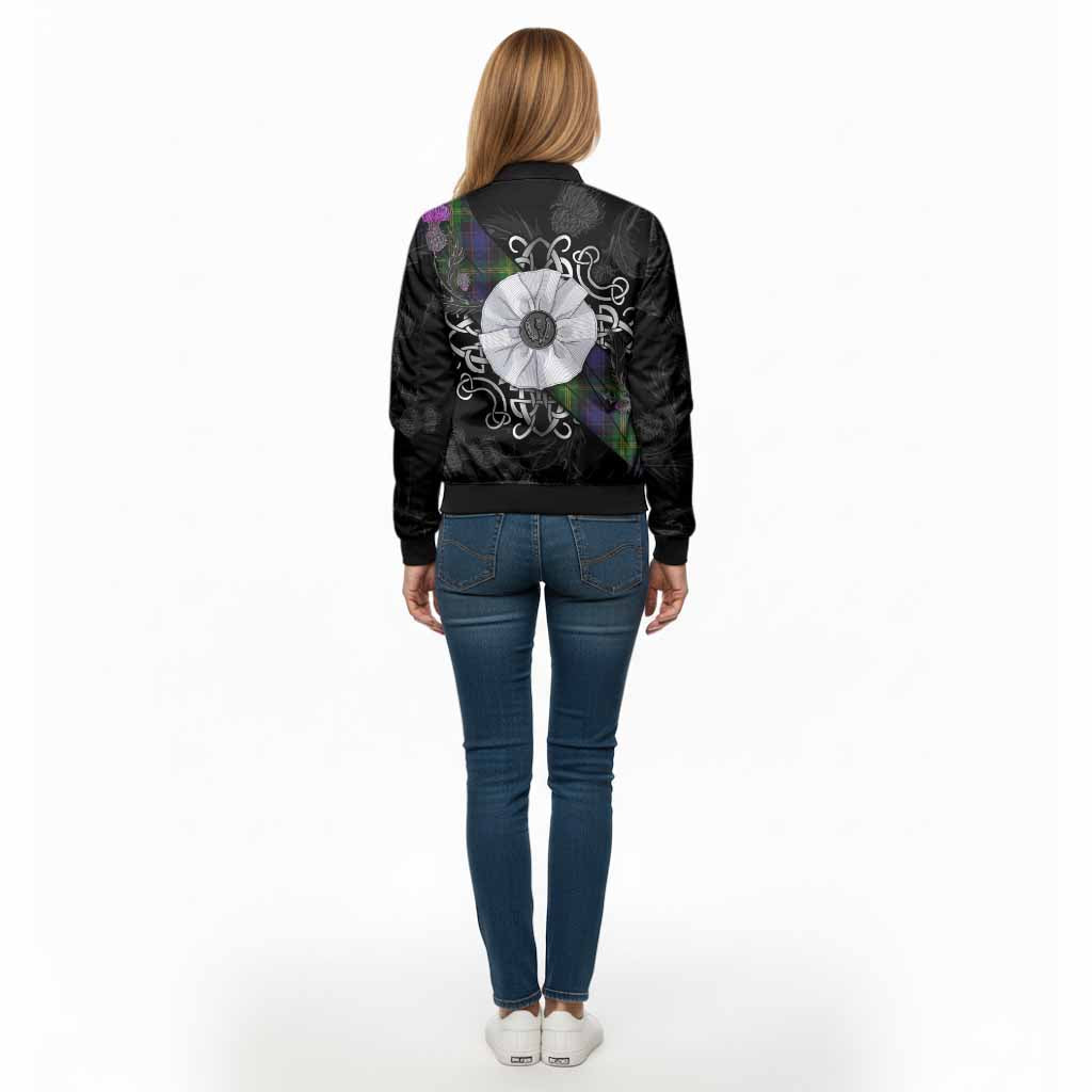 Watson Tartan Bomber Jacket Jacobite White Rose - Tartan Vibes Clothing