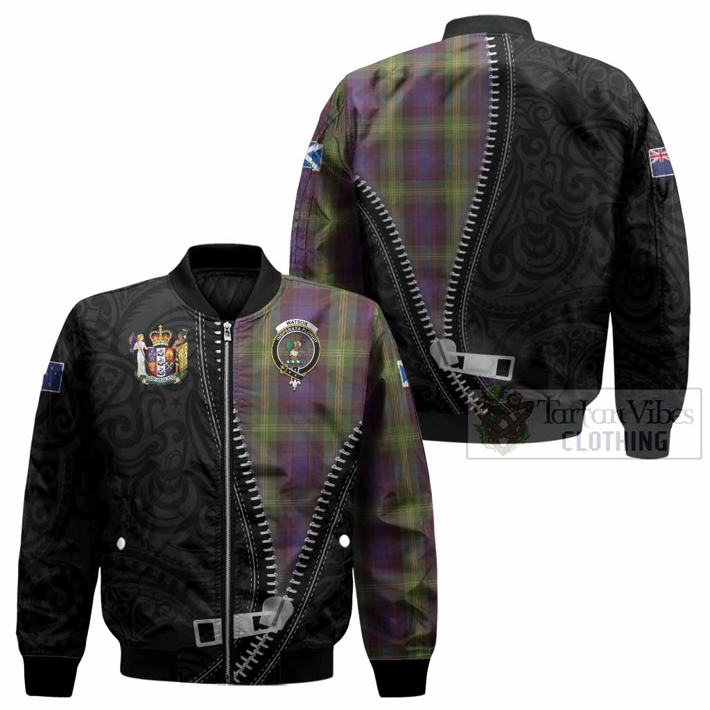 Watson Tartan Bomber Jacket New Zealand Pattern Unique Zipper Stylized