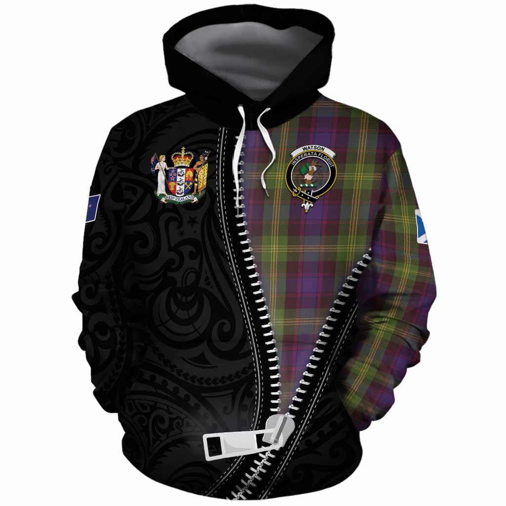 Watson Tartan Cotton Hoodie New Zealand Pattern Unique Zipper Stylized