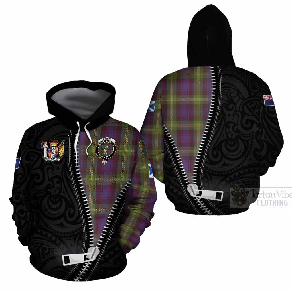 Watson Tartan Cotton Hoodie New Zealand Pattern Unique Zipper Stylized