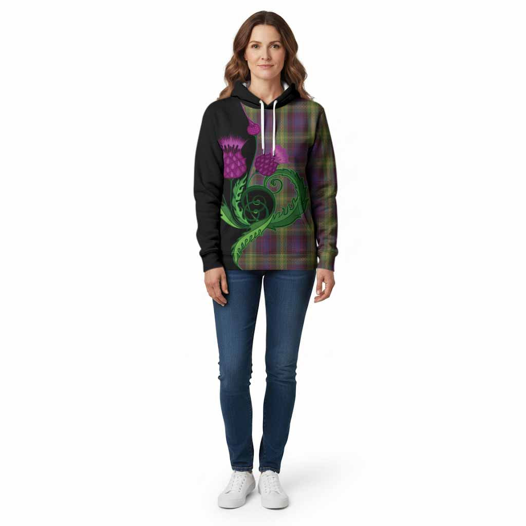 Watson Tartan Cotton Hoodie Traditional Scottish Thistle