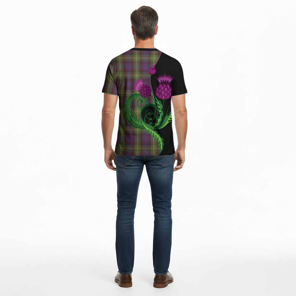 Watson Tartan Cotton T-shirt Traditional Scottish Thistle