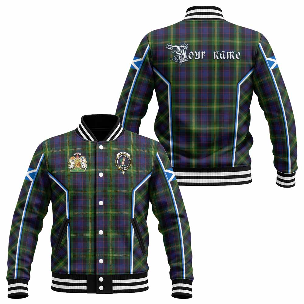 Watson Tartan Crest Baseball Jacket Scotland Coat of Arm Flag Style - Tartan Vibes Clothing