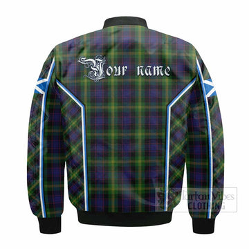 Watson Tartan Crest Bomber Jacket Scotland Coat of Arm Flag Style