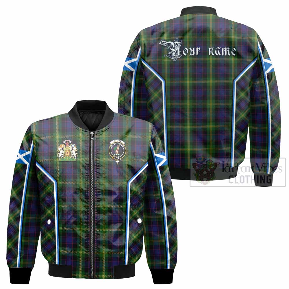 Watson Tartan Crest Bomber Jacket Scotland Coat of Arm Flag Style - Tartan Vibes Clothing