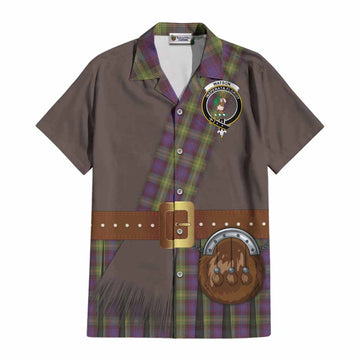 Watson Tartan Crest Cotton Hawaiian Shirt Kilt Costume Style