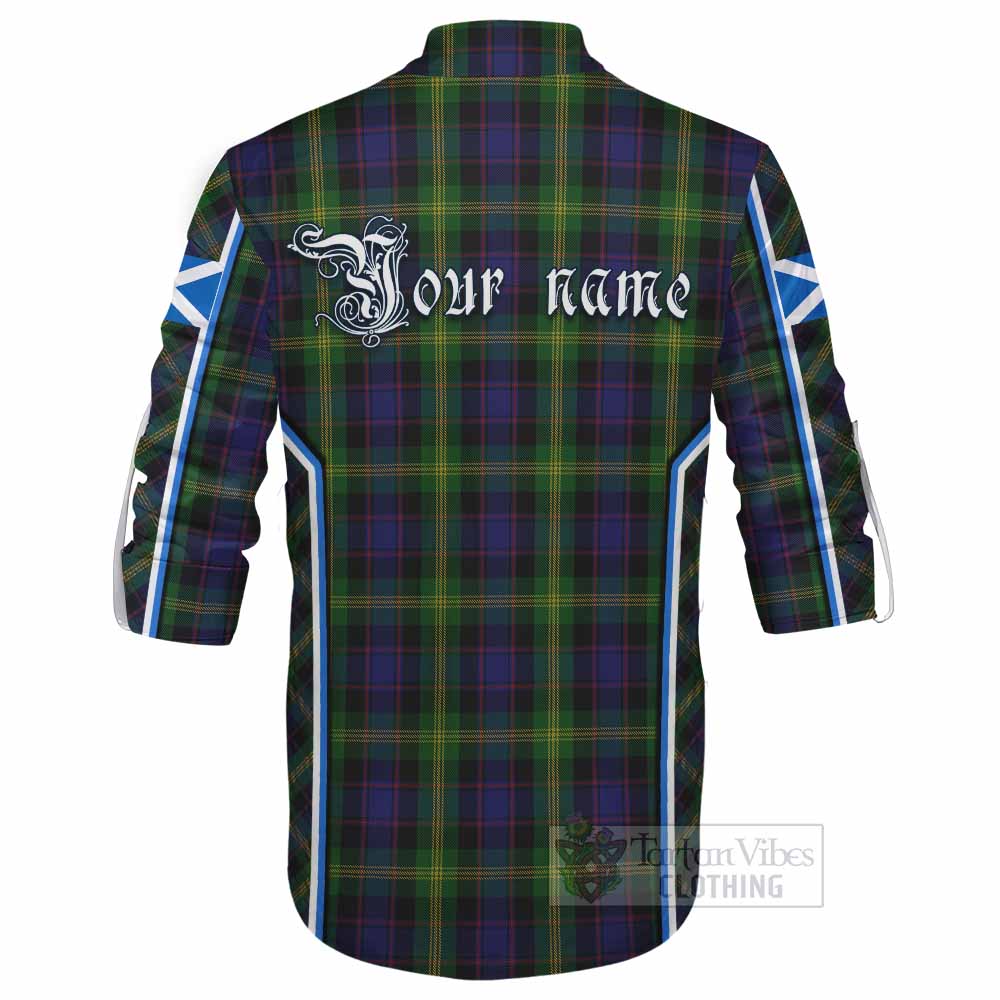 Watson Tartan Crest Ghillie Kilt Shirt Scotland Coat of Arm Flag Style - Tartan Vibes Clothing