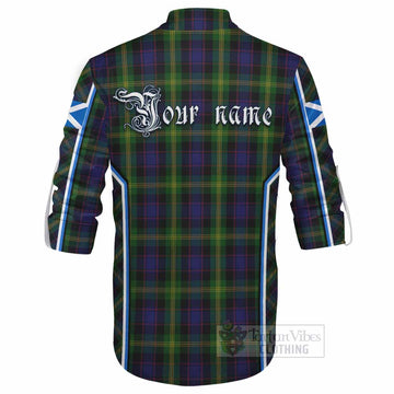 Watson Tartan Crest Ghillie Kilt Shirt Scotland Coat of Arm Flag Style - Tartan Vibes Clothing