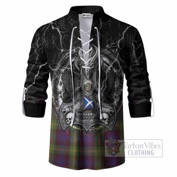 Watson Tartan Crest Ghillie Shirt Celtic Odin's Raven Legacy