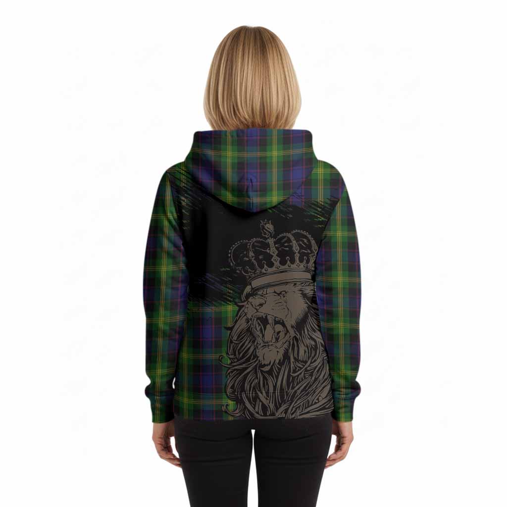 Watson Tartan Crest Hoodie Crowned Lion Heritage Style