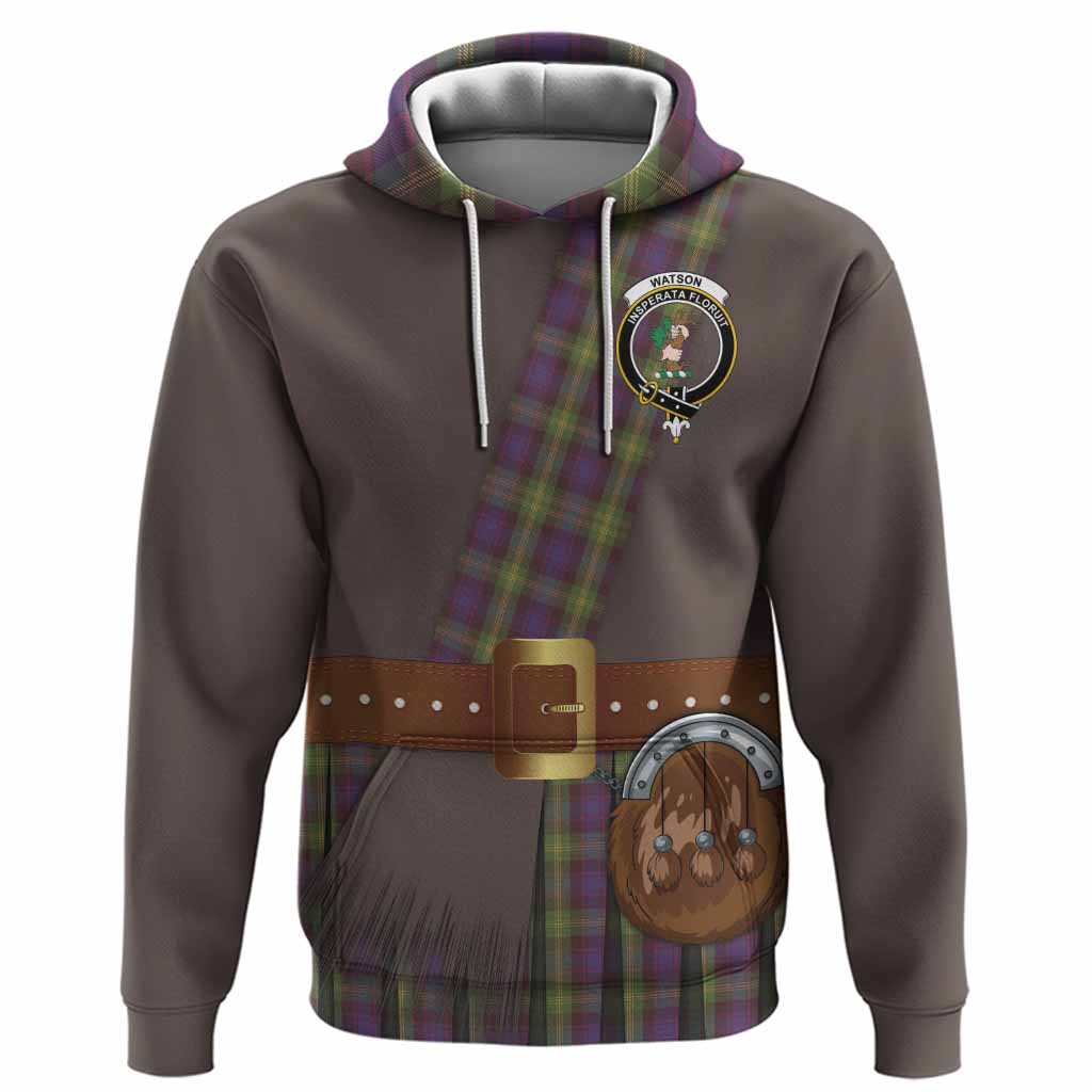 Watson Tartan Crest Hoodie Kilt Costume Style