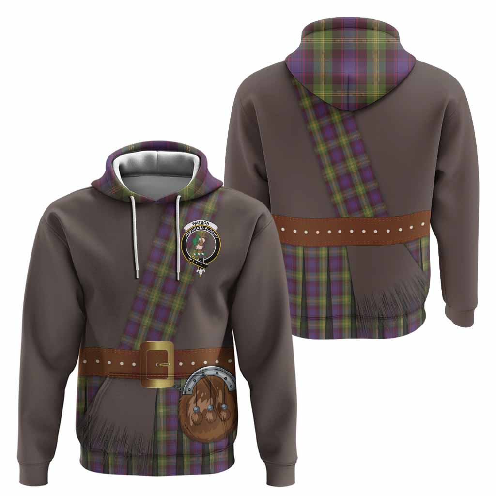 Watson Tartan Crest Hoodie Kilt Costume Style