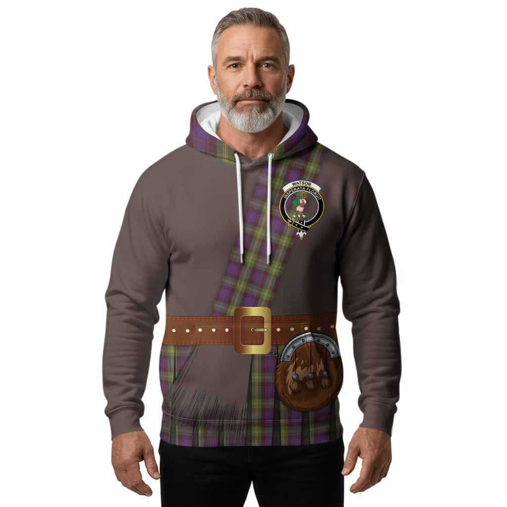Watson Tartan Crest Hoodie Kilt Costume Style